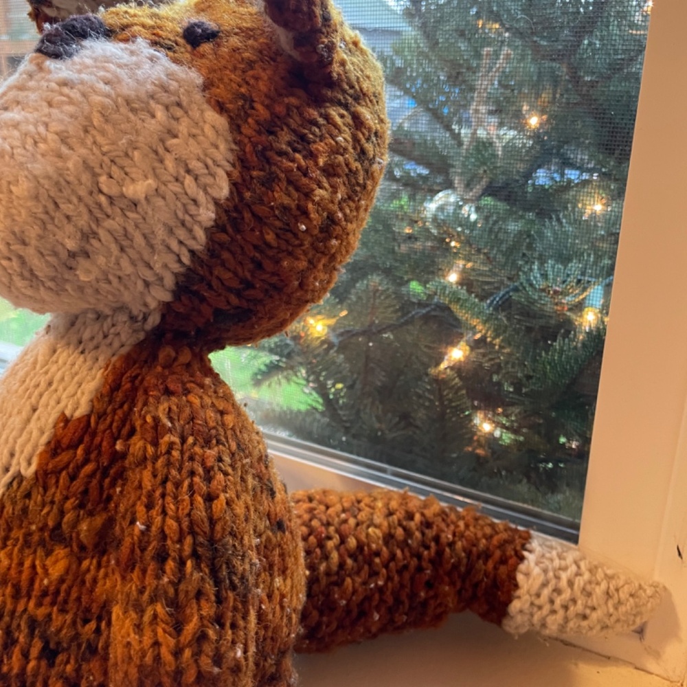 Used- The simple folk wool handmade large fox stuffed animal - Picture 4 of 5